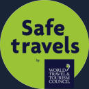 Safe Travels by world travel and tourism council logo